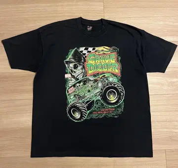 90s Grave Digger 미국제 스컬 XXL