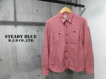 R.J.B 플랫 헤드 STEADY BLUE 샴브레이 워크 셔츠
