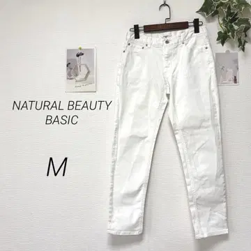 9140 NATURAL BEAUTY BASIC 화이트 데님 팬츠 M