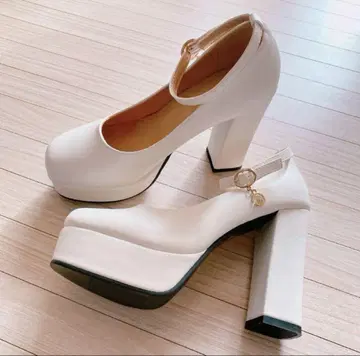 화이트 펌프스 웨딩 신발 결혼식 코스프레