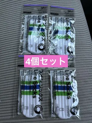 파피코 스웨터 라인 양말 훼미리마트 한정 4개 세트