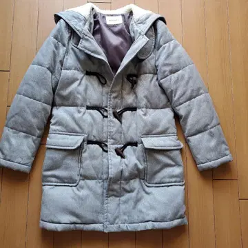 MOUSSY 플리스 안감 부착 그레이 더플 코트