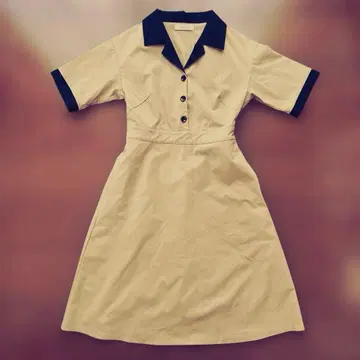 CECIL McBEE 세실 맥비 카멜 컬러 바이컬러 원피스