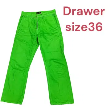 서랍 Drawer 그린 옐로우 그린 데님 청바지 여성용 size36