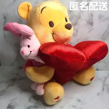 곰돌이 푸 피글렛 봉제 인형 하트 포옹 디즈니 익명 배송