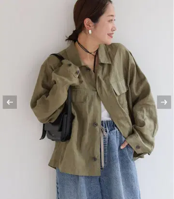 저널 스탠다드 린넨 밀리터리 자켓