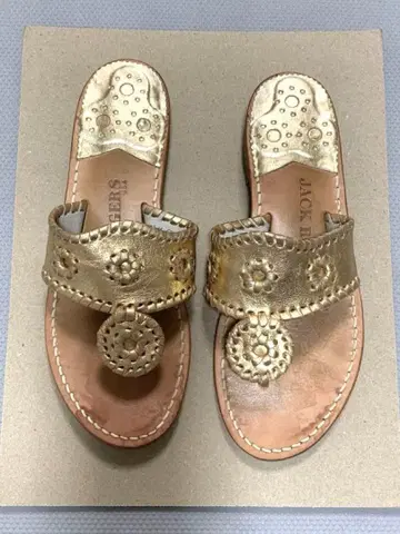 JACK ROGERS 텅 샌들 골드 5 잭 로저스