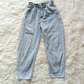 ZARA 자라 청바지 청바지 데님 테이퍼드 허리밴딩 USA8