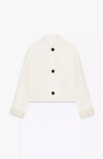 ZARA 자라 린넨 블렌드 크롭 자켓