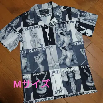 PLAYBOY M 사이즈 올 패턴 셔츠 알로하 셔츠