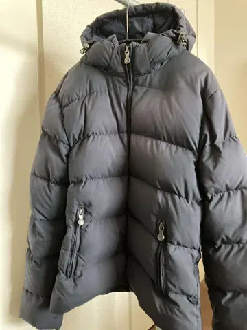 PYRENEX 후드 부착 다운 자켓 네이비