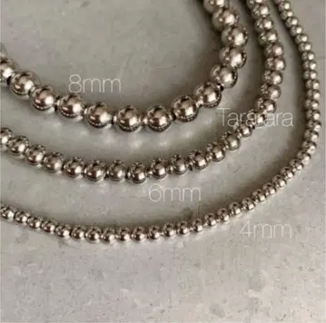 handmade 스테인리스 ball 목걸이 S4mm 금 알레르기 대응