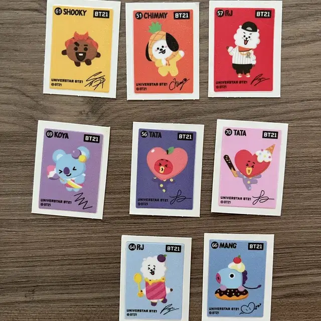 방탄소년단 BT21 띠부띠부씰 일괄 판매합니다!