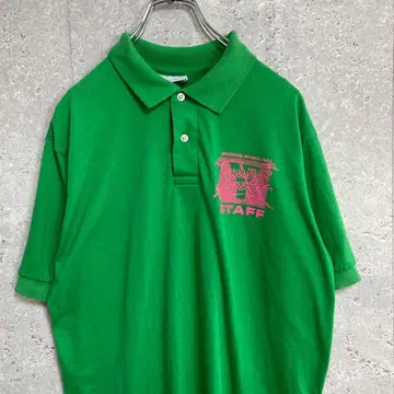 헤인즈 90s USA제 썸머 퀘스트 스태프 빈티지 피케 셔츠 반팔 L