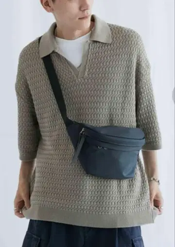 퍼블릭 도쿄 발수 나일론 숄더백 그레이 유니섹스