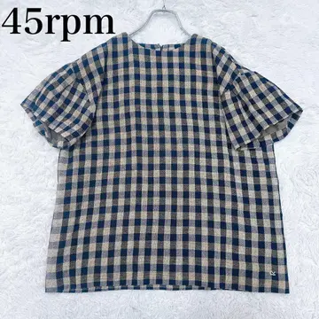 45rpm 인디고 기마 트위드 블라우스 사이즈 38