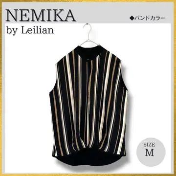컨디션 최상 NEMIKA 레리안 밴드 카라 풀오버 블라우스 M 넉넉한