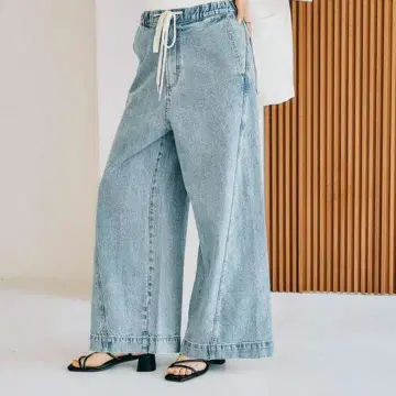 이지 배기 데님 290477 인디고 블루