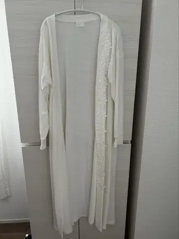콘자카 레이스 린넨 면 롱 가디건 미사용 새상품 택 포함