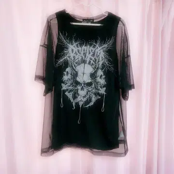 REFLEM 탱크가 있는 시어 메쉬 티셔츠/하프 슬리브 티셔츠