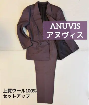 ANUVIS 아누비스 수트 셋업 L 남성용 더블 보라색 계열