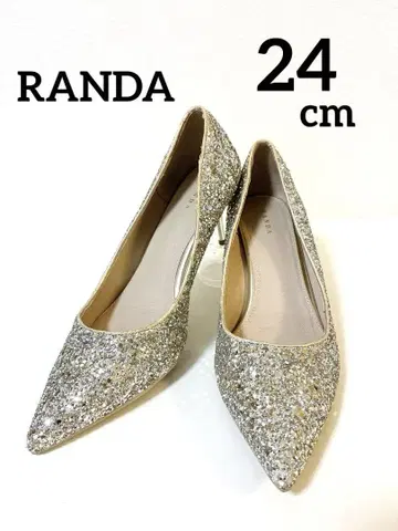 RANDA 실버 글리터 펌프스 브라이덜 슈즈 24cm
