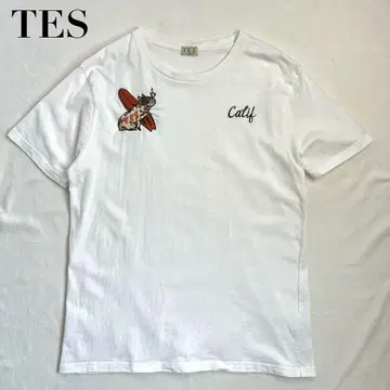 TES 엔드리스 써머 티셔츠 XL 자수 개 화이트 화이트