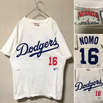 USA제 95년 NOMO 노모 다저스 너트메그 택 티셔츠 M