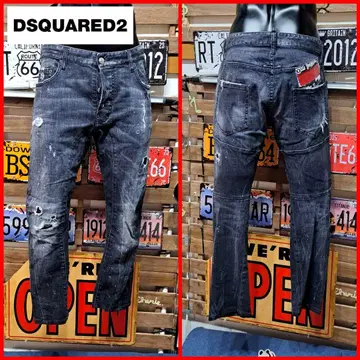 Dsquared2 Tidy Biker Jean 크롭 데님 블랙