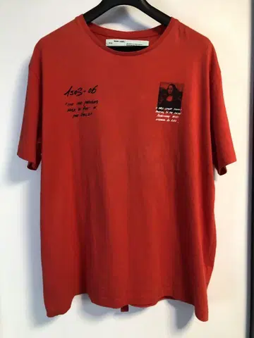 Off-White 모나리자 티셔츠 빨간색 사이즈 M