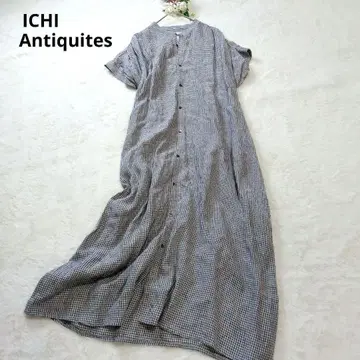 ICHI Antiquites 셔츠 원피스 밴드 카라 루즈핏
