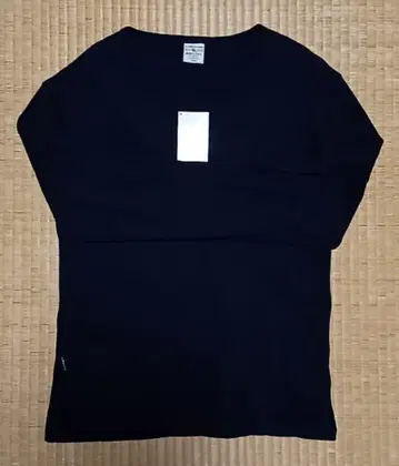 AVIREX 아비렉스 데일리 와플 긴팔 V넥 롱T 블랙 L