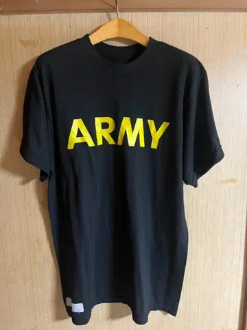 ARMY 로고 블랙 티셔츠 구제 의류 미군