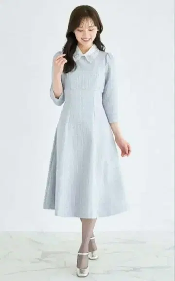 tocco closet 트위드 원피스 아이스 블루