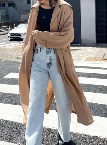 EMODA 베이지 롱 코트 F 사이즈