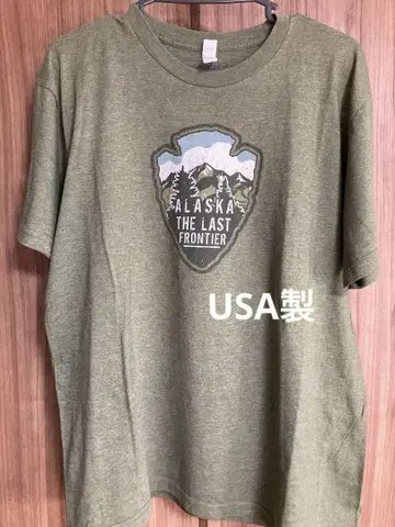 USA제! ROIAL ALASKA 티셔츠 L 사이즈 카키 국립공원
