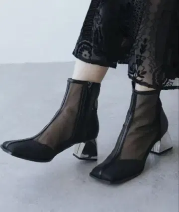 메탈 힐 메쉬 부츠 HARE 하레 부츠 블랙 무료배송 M 사이즈