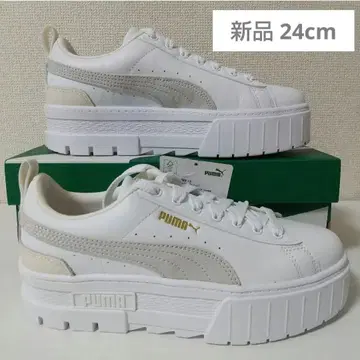 새상품 PUMA MAYZE LTH 24cm 화이트 통굽