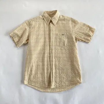 Lacoste 체크 셔츠 짧은 길이 cityboy Y2K e163