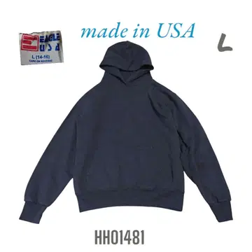 USA제 무지 후드티 맨투맨 L 블랙 EAGLE USA
