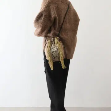 프린지 복조리 백 dignity closet Laki Tape Bag