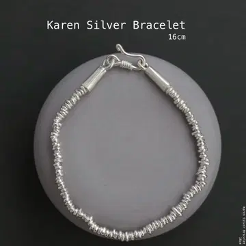 [m-BL201] 캐런 실버 브레이슬릿 16cm