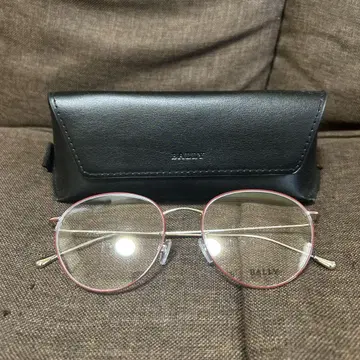 BALLY 레드 라운드 프레임 안경