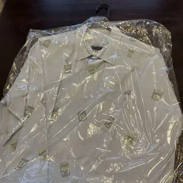 Papas 캔 프린트 화이트 셔츠