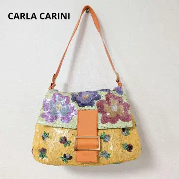 CARLA CARINI 숄더백 비즈 스팽글 컬러풀 꽃