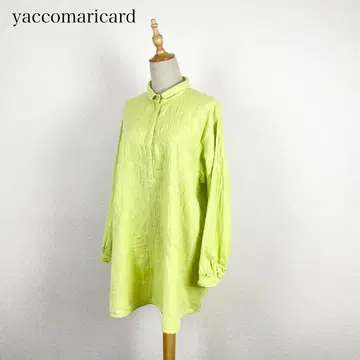 yaccomaricard 스티치 디자인 치비 옷깃 블라우스