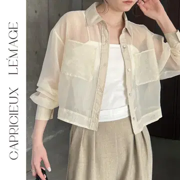 새상품 CAPRICIEUX LE'MAGE 블로킹 시어 셔츠 9
