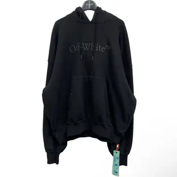 Off-White 블랙 로고 후디