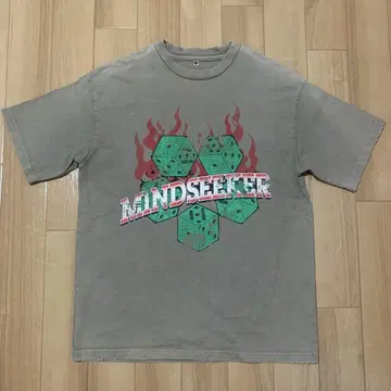 MINDSEEKER Dice Logo Tee 데미지 가공 데미지 티셔츠