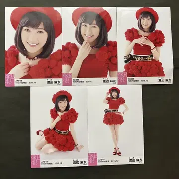 와타나베 마유 AKB48 네트샵 한정판 브로마이드 5종 컴프